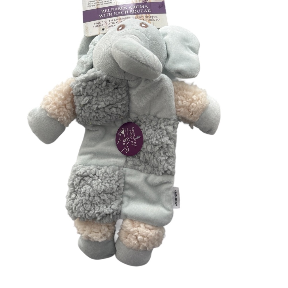 Multipet Aromadog Multi Mat Therapeutic Essential Oil Elephant Plush Dog Toy 12"